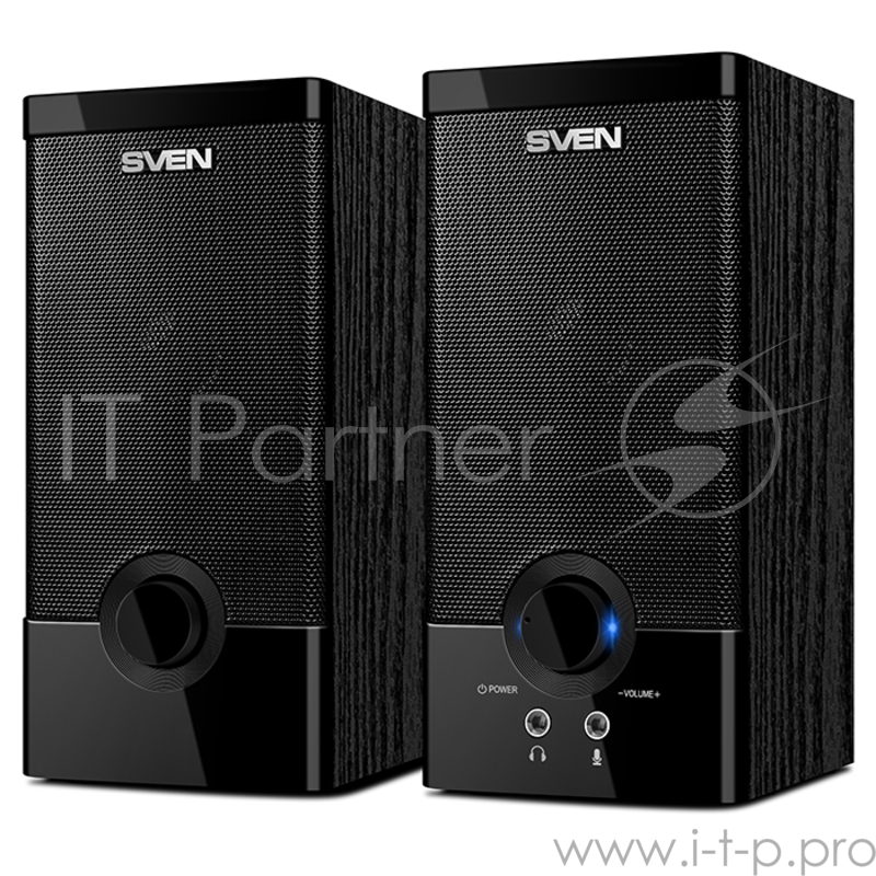 Колонки SVEN SPS-603 черный {USB-порт ПК, ноутбука или адаптер 5V DC}