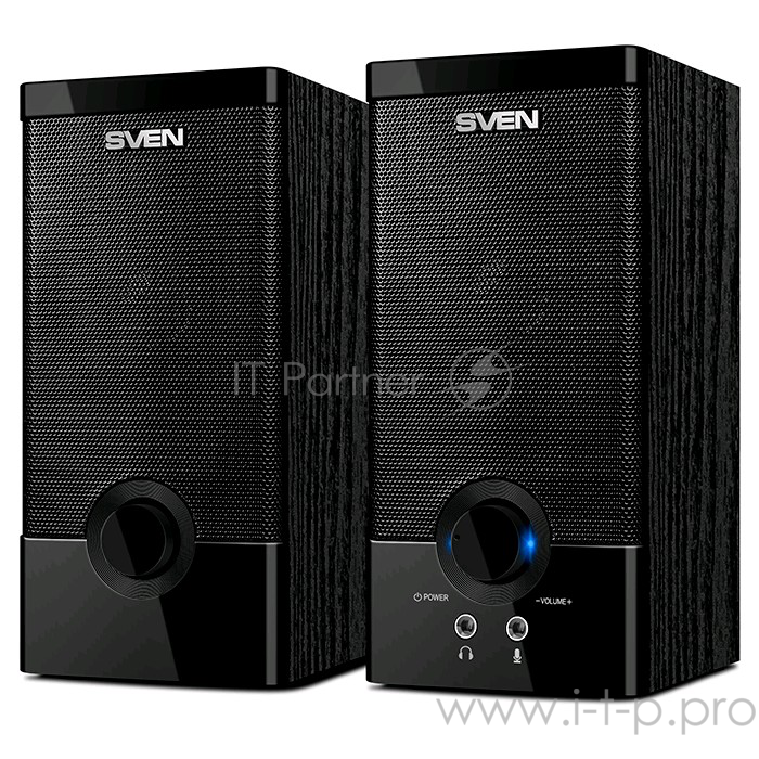 Колонки SVEN SPS-603 черный {USB-порт ПК, ноутбука или адаптер 5V DC}
