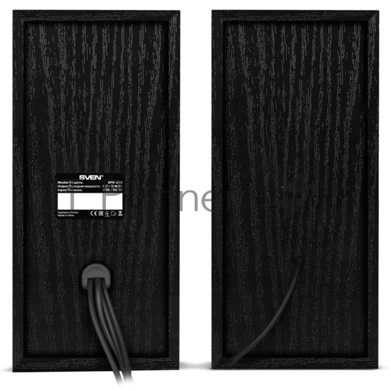 Колонки SVEN SPS-603 черный {USB-порт ПК, ноутбука или адаптер 5V DC}