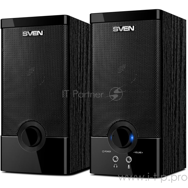 Колонки SVEN SPS-603 черный {USB-порт ПК, ноутбука или адаптер 5V DC}