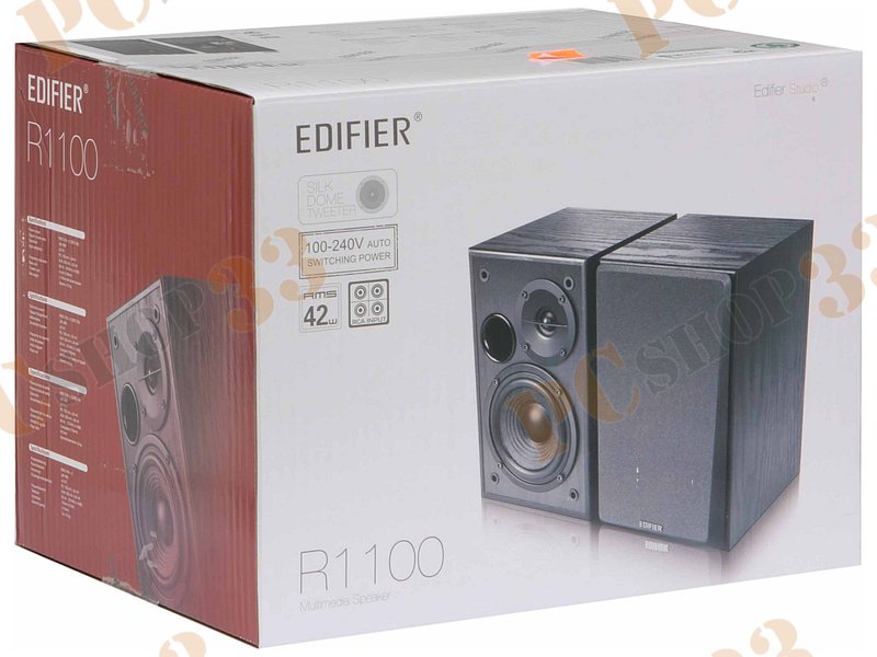 Акустическая система стерео Edifier Studio R1100, 2x21Вт, черный