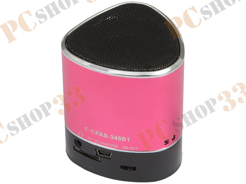 Акустическая система Flextron F-CPAS-340B1-PK, 3Вт, с MP3 плеером, с FM-радио, портативная, розовый