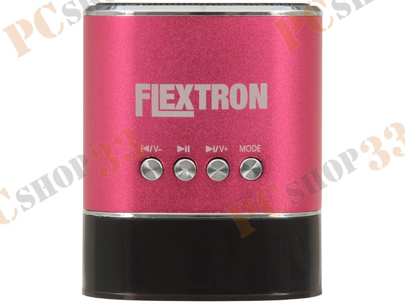 Акустическая система Flextron F-CPAS-340B1-PK, 3Вт, с MP3 плеером, с FM-радио, портативная, розовый