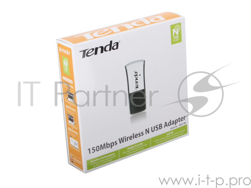 Сетевое оборудование TENDA W311M {Адаптер TENDA W311M беспроводной USB Adapter (802.11b/g/n, 150Mbps)}