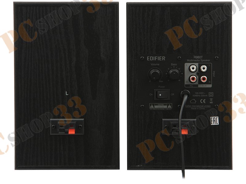 Акустическая система стерео Edifier Studio R980T, 2x12Вт, черный