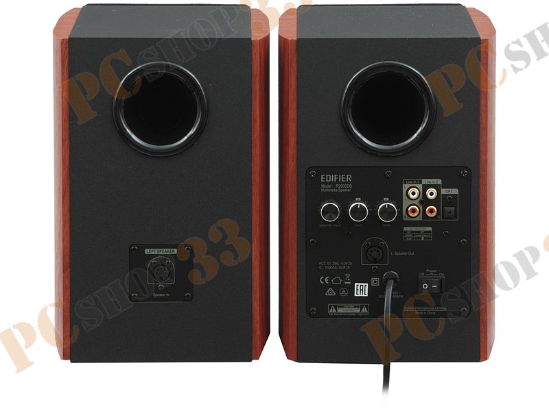 Акустическая система стерео Edifier R2000DB, 2x60Вт, дерево (Bluetooth)