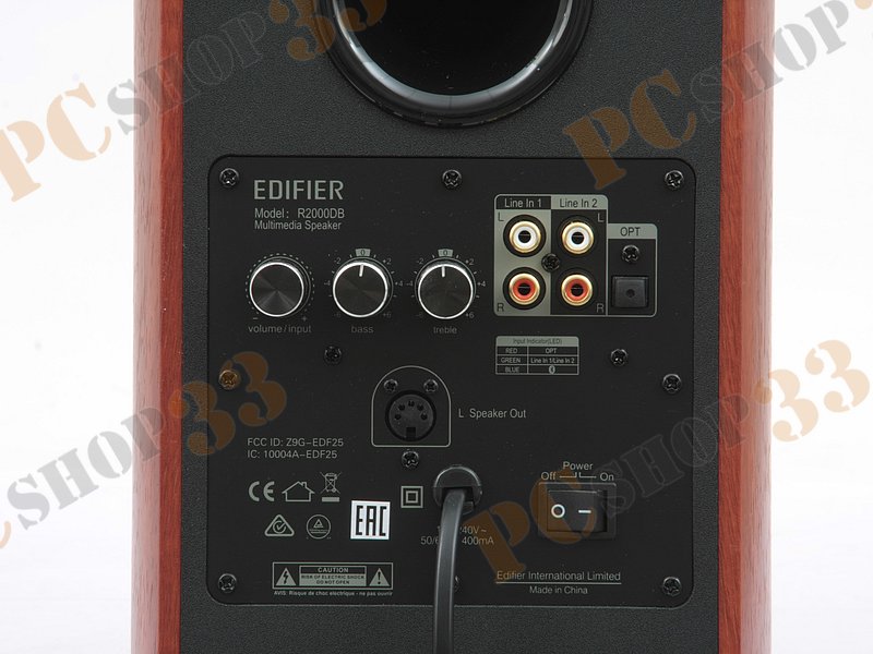 Акустическая система стерео Edifier R2000DB, 2x60Вт, дерево (Bluetooth)