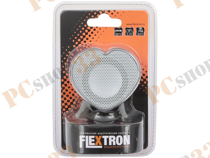 Акустическая система Flextron F-CPAS-328B1-PR, 3Вт, с MP3 плеером, с FM-радио, портативная, фиолетовый