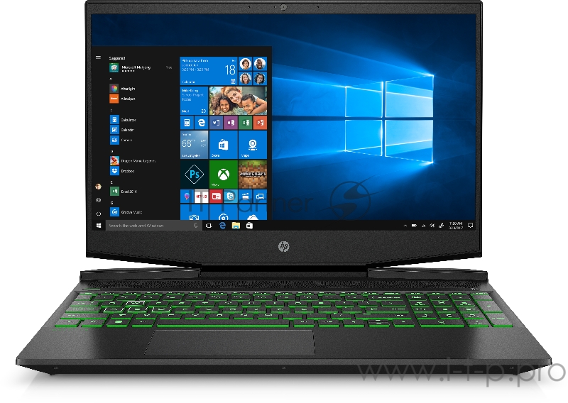 Ноутбук HP Pavilion Gaming 15-dk1046ur <22R52EA> i7-10750H (2.6)/16G/512G SSD/15.6FHD AG IPS 144Hz/NV RTX2060 6G/Backlight/Win10 (ShadowBlack w/ Acid green pattern)