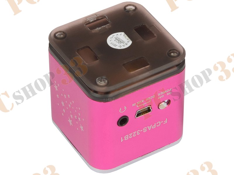 Акустическая система Flextron F-CPAS-322B1-PK, 3Вт, с MP3 плеером, с FM-радио, портативная, розовый
