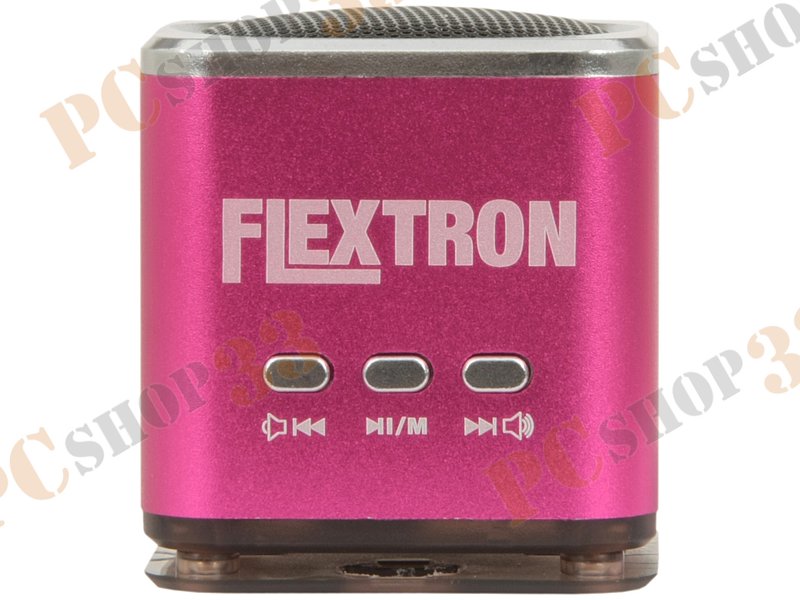 Акустическая система Flextron F-CPAS-322B1-PK, 3Вт, с MP3 плеером, с FM-радио, портативная, розовый