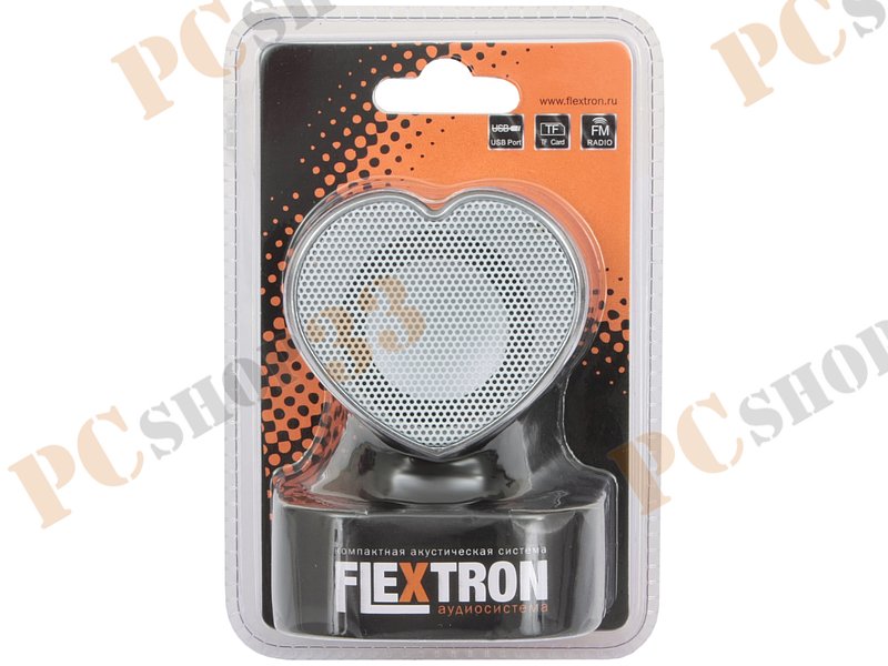 Акустическая система Flextron F-CPAS-328B1-BK, 3Вт, с MP3 плеером, с FM-радио, портативная, черный
