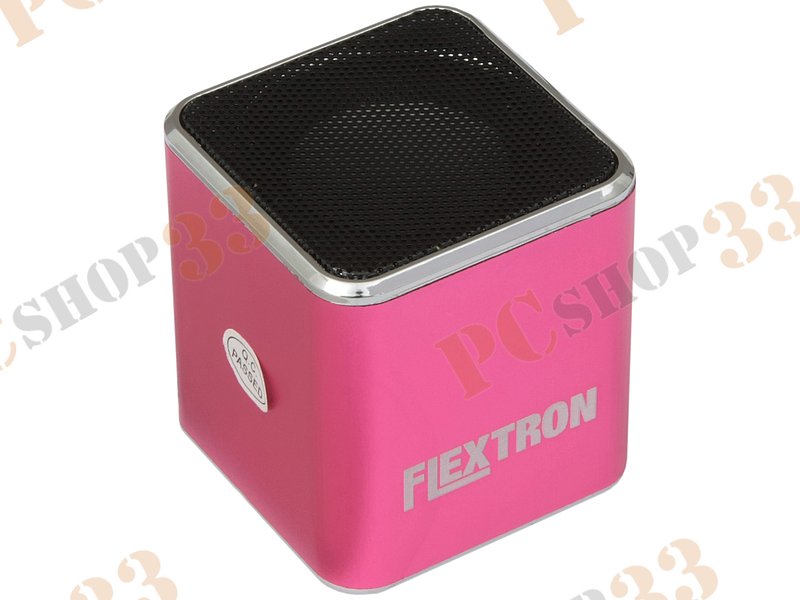 Акустическая система Flextron F-CPAS-320B1-PK, 3Вт, с MP3 плеером, с FM-радио, портативная, розовый