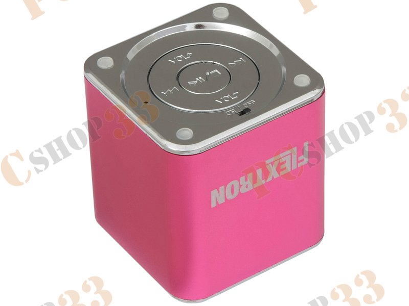 Акустическая система Flextron F-CPAS-320B1-PK, 3Вт, с MP3 плеером, с FM-радио, портативная, розовый