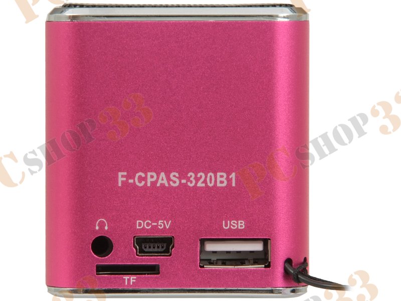 Акустическая система Flextron F-CPAS-320B1-PK, 3Вт, с MP3 плеером, с FM-радио, портативная, розовый