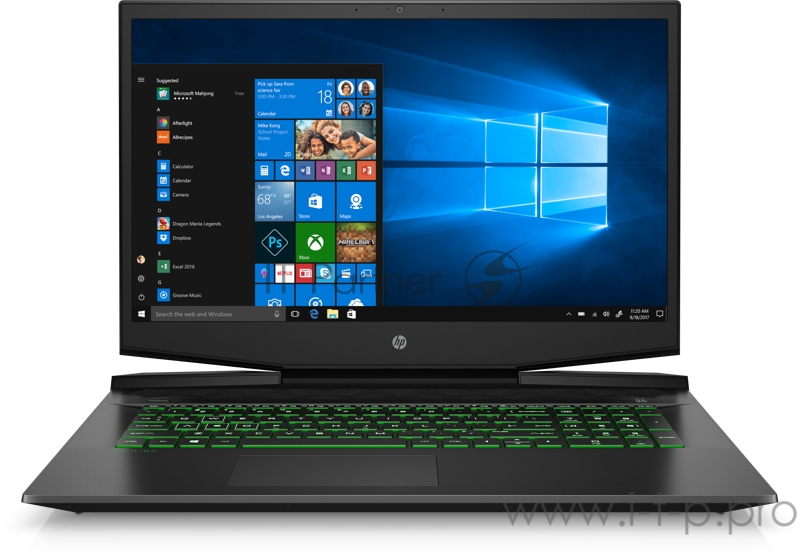 Ноутбук 17.3 FHD HP Pavilion Gaming 17-cd1050ur black (Core i5 10300H/8Gb/512Gb SSD/1650 4Gb/W10) (22T74EA)