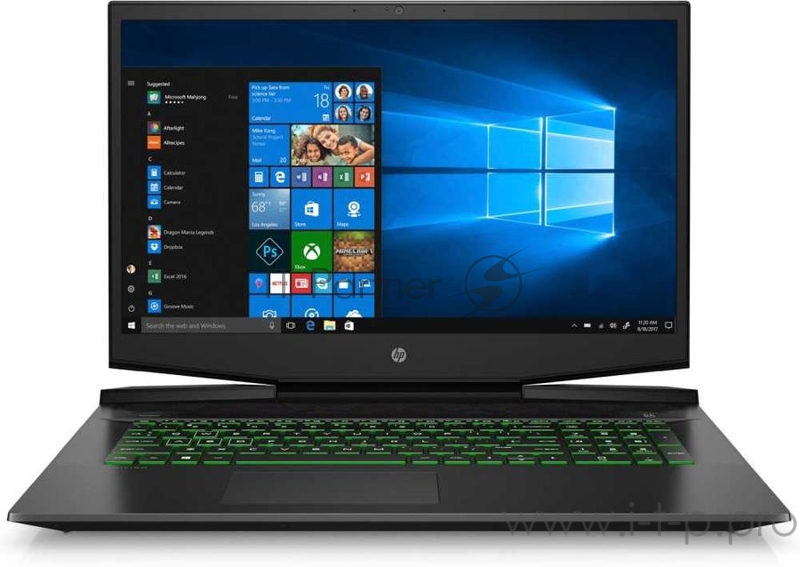 Ноутбук 17.3 FHD HP Pavilion Gaming 17-cd1050ur black (Core i5 10300H/8Gb/512Gb SSD/1650 4Gb/W10) (22T74EA)