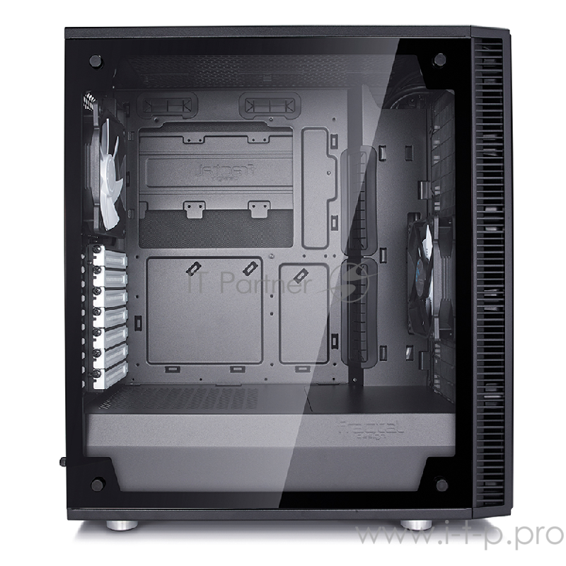 Корпус Fractal Design Define C TG черный без БП ATX 5x120mm 4x140mm 2xUSB3.0 audio bott PSU