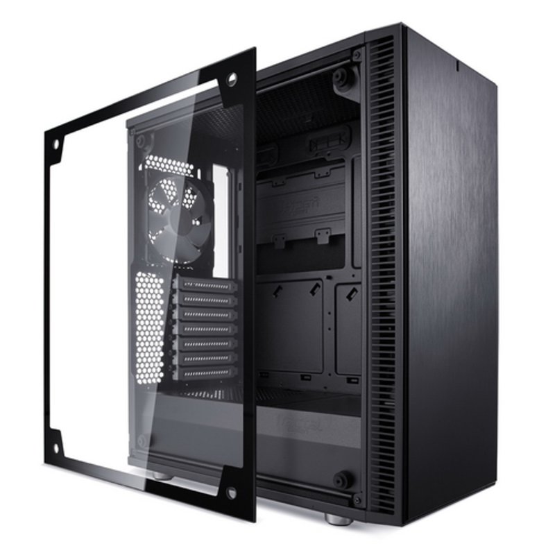 Корпус Fractal Design Define C TG черный без БП ATX 5x120mm 4x140mm 2xUSB3.0 audio bott PSU