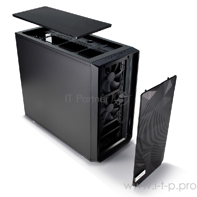 Корпус Fractal Design Meshify S2 Solid черный без БП E-ATX 5x120mm 4x140mm 2xUSB3.0 audio bott PSU