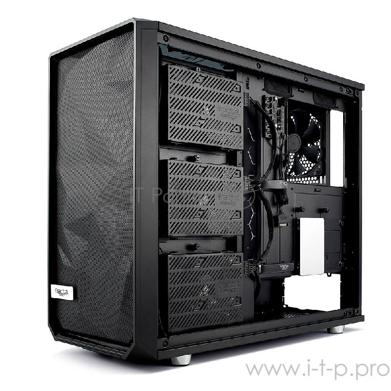 Корпус Fractal Design Meshify S2 Solid черный без БП E-ATX 5x120mm 4x140mm 2xUSB3.0 audio bott PSU