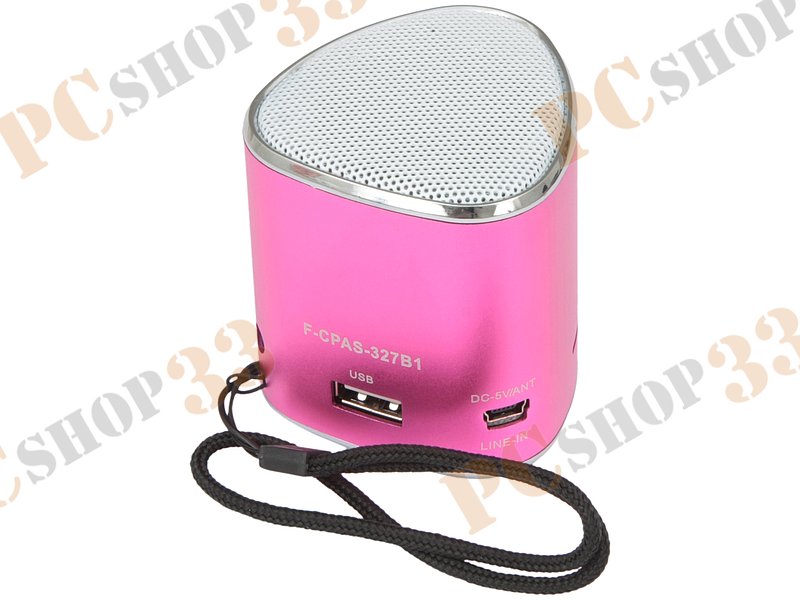 Акустическая система Flextron F-CPAS-327B1-PK, 3Вт, с MP3 плеером, с FM-радио, портативная, розовый