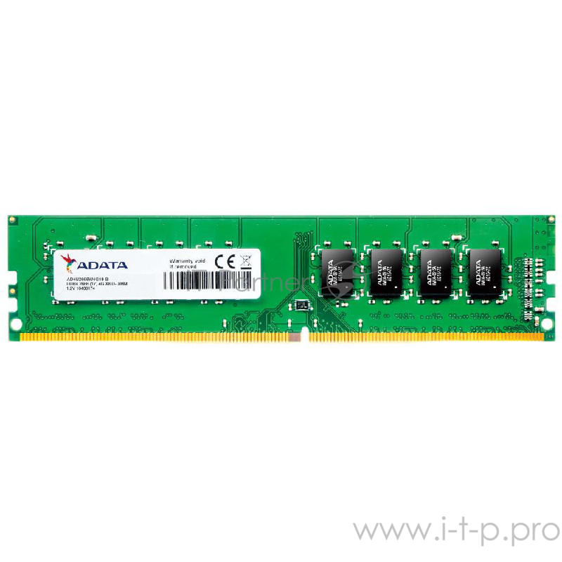 Модуль памяти ADATA DIMM DDR4 8GB 2666 AD4U266638G19-S Non-ECC, CL19, 1.2V, 1024x8, RTL