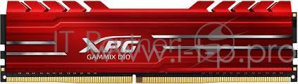 Оперативная память ADATA 8GB DDR4 3000 DIMM GAMMIX D10 Red Gaming Memory AX4U300038G16A-SR10 Non-ECC, CL16, 1.35V, 1024x8, RTL