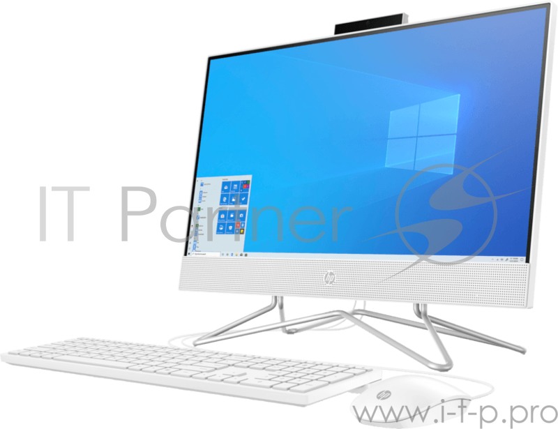 Моноблок HP 22-df0044ur NT 21.5 FHD(1920x1080) AMD Ryzen3 3250U, 4GB DDR4 2400 (1x4GB), SSD 128Gb, AMD Integrated Graphics, noDVD, kbd&mouse wired, HD Webcam, Snow White, FreeDos, 1Y Wty