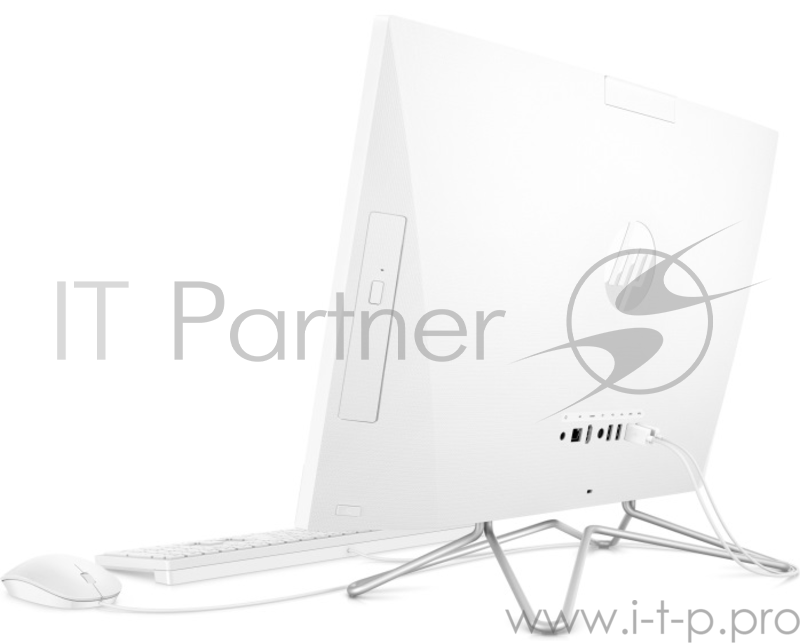 Моноблок HP 24-df0030ur NT 23.8 FHD(1920x1080) Celeron J4025, 4GB DDR4 2400 (1x4GB), SSD 128Gb, Intel Internal Graphics, noDVD, kbd&mouse wired, HD Webcam, Snow White, Win10, 1Y Wty