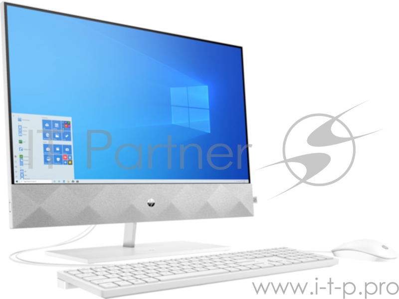 Моноблок HP Pavilion I 24-k0020ur NT 23,8 FHD(1920x1080) Core i5-10400T, 8GB DDR4 2666 (1x8GB), SSD 256Gb, nVidia Gef MX350 2GB, no DVD, kbd&mouse wired, 5MP Webcam, White, Win10, 1Y Wty