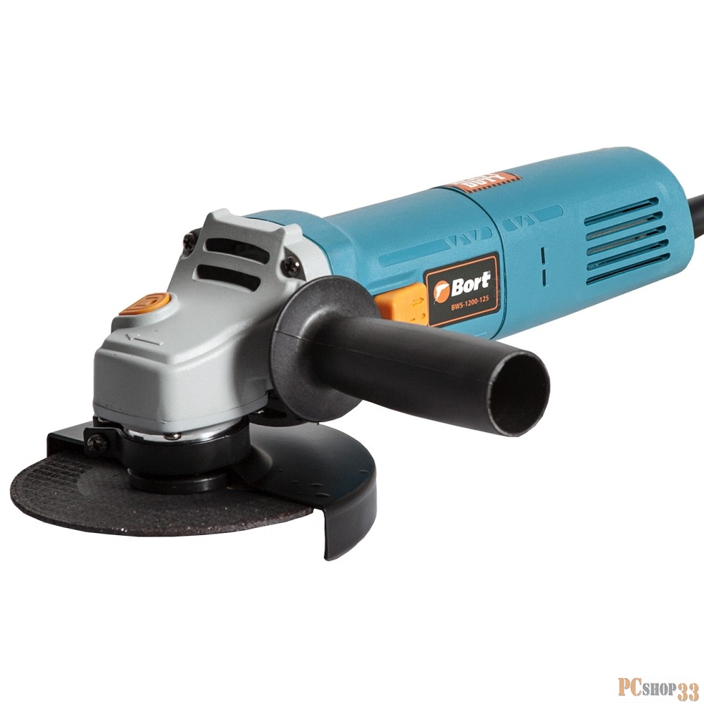 Шлифовальные машины Bort BWS-1200-125 Машина шлифовальная угловая 91275363 { 1200 Вт, 11500 об/мин, 125 мм, М14, 2,4 кг, набор аксессуаров 4 шт }