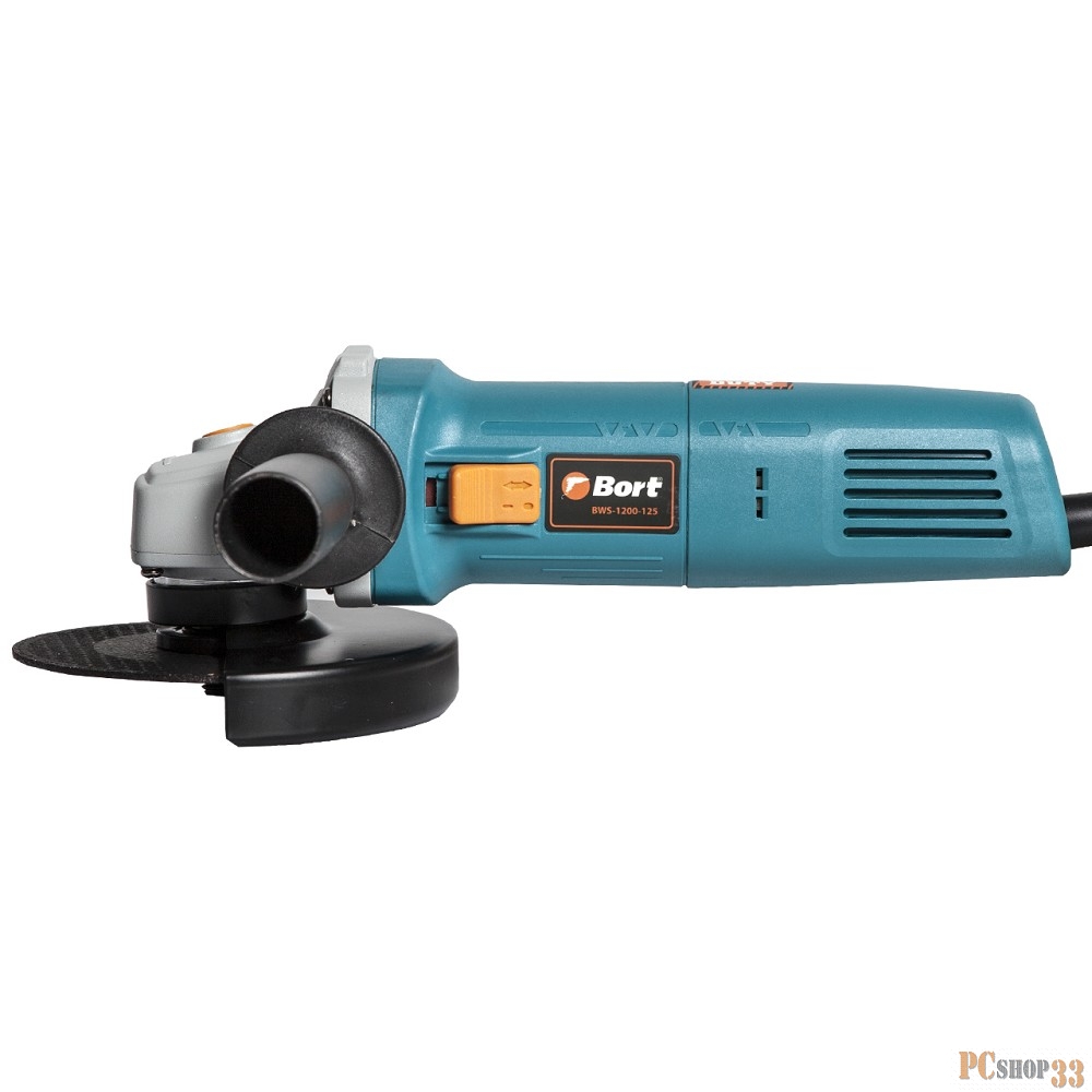 Шлифовальные машины Bort BWS-1200-125 Машина шлифовальная угловая 91275363 { 1200 Вт, 11500 об/мин, 125 мм, М14, 2,4 кг, набор аксессуаров 4 шт }