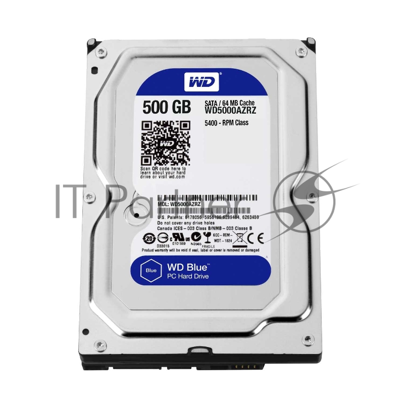 Жесткий диск WD Original SATA-III 500Gb WD5000AZRZ Blue (5400rpm) 64Mb 3.5