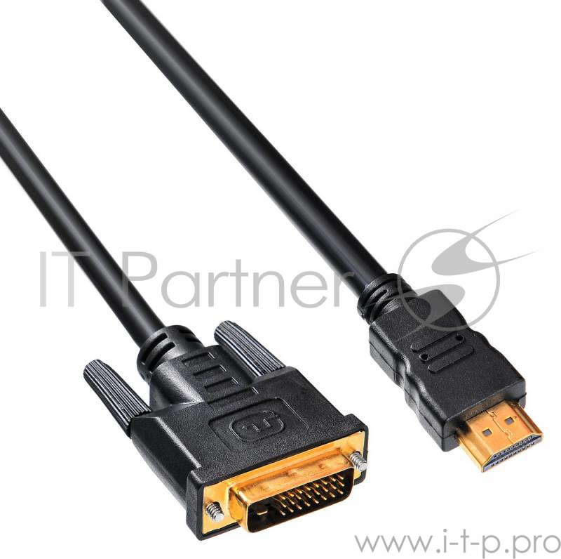 Кабель Кабель Buro HDMI-19M-DVI-D-10m 24M/19M 10м позол/ферритовые кольца (HDMI-19M-DVI-D-10M)