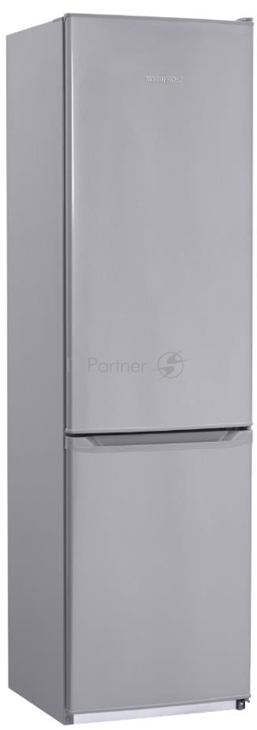 Холодильник NORDFROST NRB 154NF 332 серебристый металлик2-камерный, Общий объем 326 л, объем холодильной камеры 238 л, объем морозильной камеры 88 л, класс А+, LED-освещение, МК внизу, 4 полки стекло, 2 овощных ящика, 3 отделения в МК, сосуд для яг