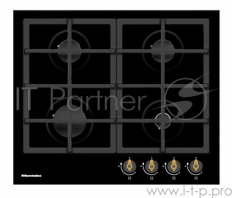 Газовая варочная поверхность Electronicsdeluxe TG4 750231F -025 черный матовый