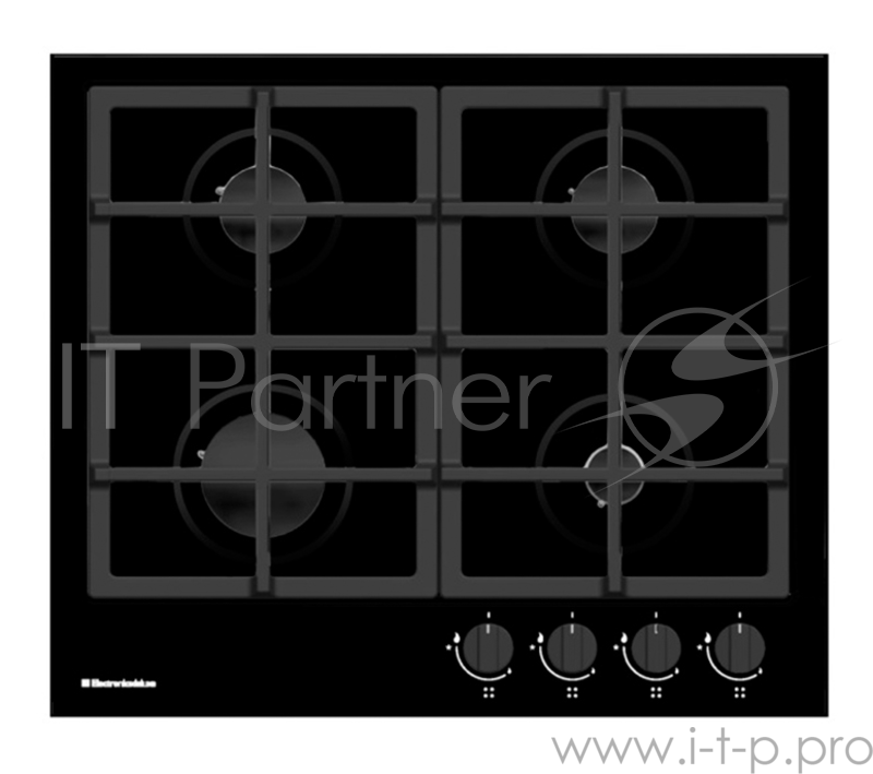 Газовая варочная поверхность Electronicsdeluxe TG4 750231F -028 черный глянец