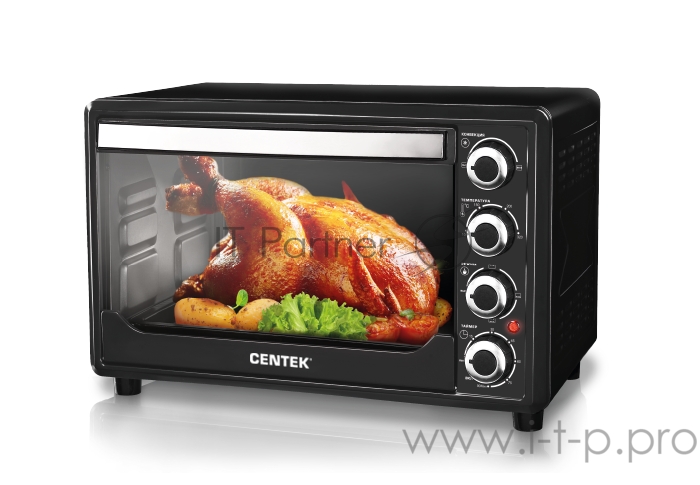 Жарочный шкаф Centek CT-1530-36 Convection (черн) ОБЪЕМ 36л, 1600Вт, ВОЗДУШНАЯ КОНВЕКЦИЯ, 4режима