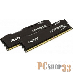 Модуль памяти Kingston DDR4 DIMM 32GB Kit 2x16Gb HX426C16FBK2/32 {PC4-21300, 2666MHz, CL16, HyperX Fury Black}