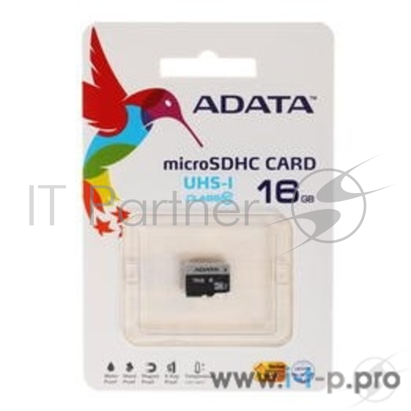 Флеш карта ADATA 16GB microSDHC class10 UI (без адаптера)