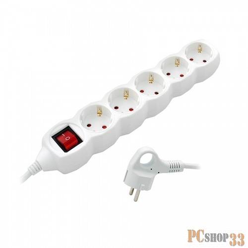 Бытовые удлинители СТАРТ (4607175852852) Удлинитель 5 розеток. С/У S 5x5-ZDV. с заземлением и защитой от детей сечение провода 3х0,75мм2. Длина провода 5 м.