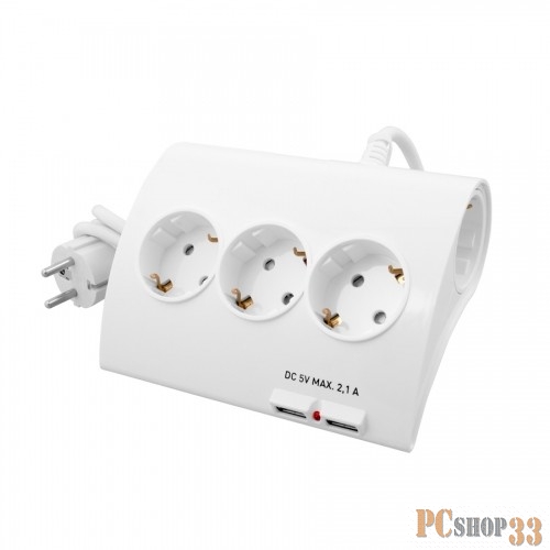 Бытовые удлинители СТАРТ (4680024810449) Сетевой удлинитель C/У S 5х1-ZDV 2USB. с заземлением и защитой от детей сечение провода 3х1мм2. Длина провода 1,5 м.