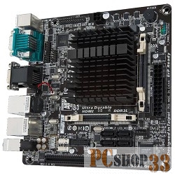 Материнская плата Gigabyte GA-J3455N-D3H RTL {Celeron J3455, 2*DDR3, SATA 6Gb/s, ALC887 8ch, 2*GLAN, USB3.1, D-SUB + HDMI, Mini-ITX}