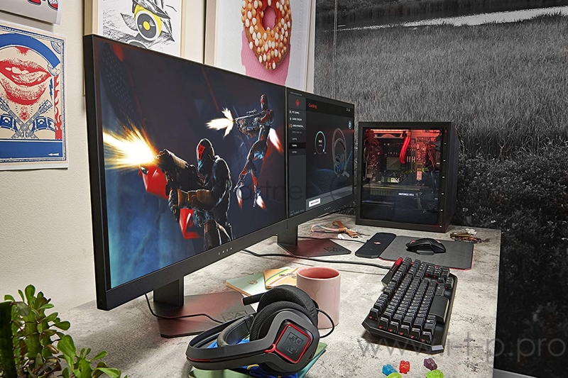 Монитор 27 HP OMEN X 27 (Jawa) black (TN, 2560x1440, 16:9, 170/160, 400cd/m2, 100:1 (10M:1), 1ms, 240Hz, HDMI, DP, USB3.0)