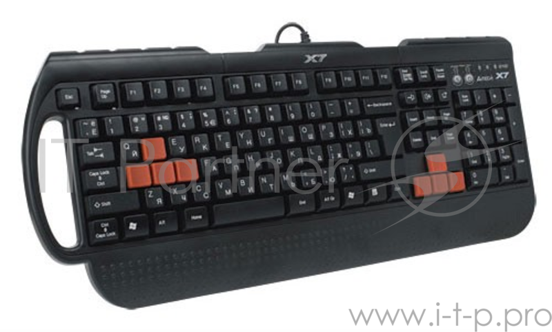 Клавиатура A4Tech G700 (черный), PS/2, провод. игровая многофункц. кл-ра