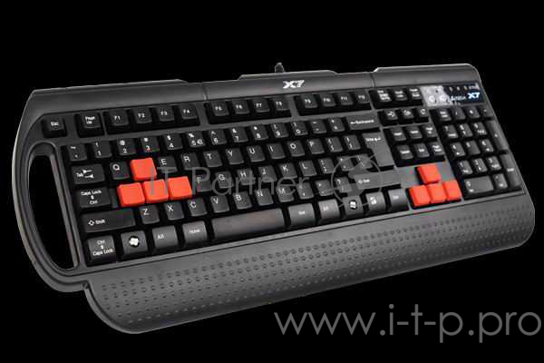 Клавиатура A4Tech G700 (черный), PS/2, провод. игровая многофункц. кл-ра