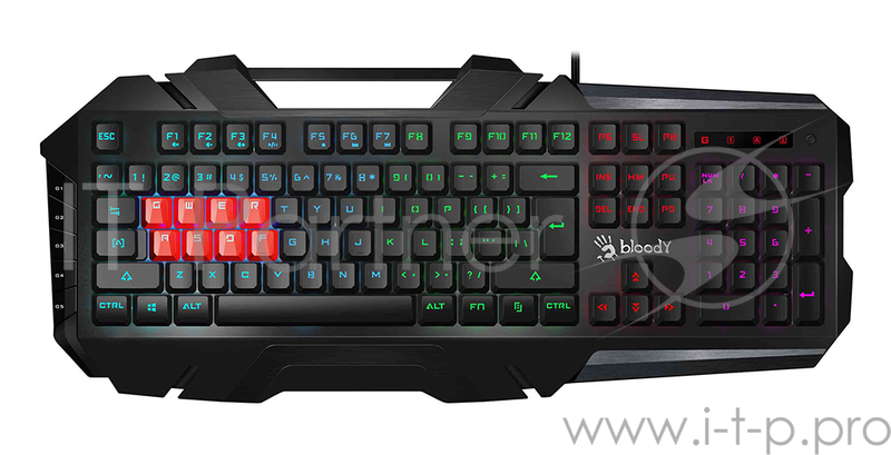 Клавиатура A4 B3590R механическая черный/серый USB Gamer LED