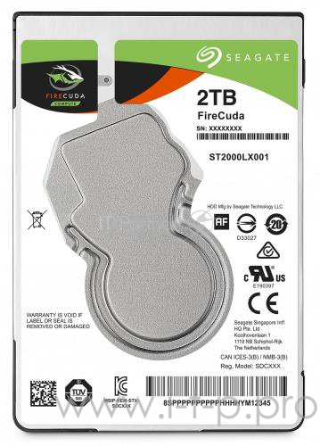 Жесткий диск 2TB Seagate Firecuda (ST2000LX001) {SATA 6.0Gb/s, 5400 rpm, 128mb, гибридный HDD/SSD, 2.5