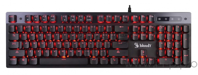 Клавиатура A4 Bloody B500 черный USB for gamer LED